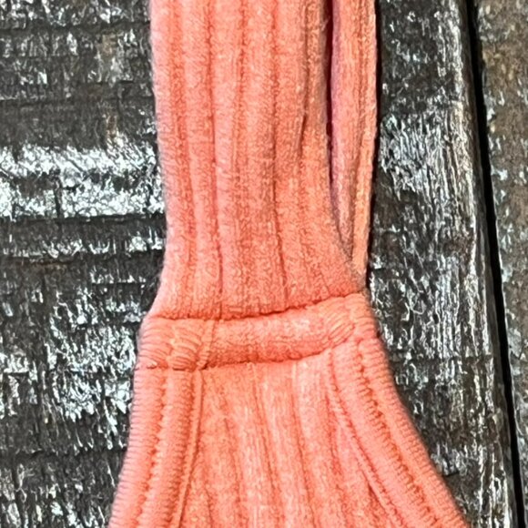 Wishlist Ribbed Coral Crop Top Bralette M/L | Stretchy Soft Lounge Tank - Picture 7 of 16